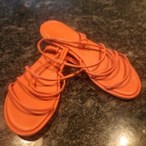 Aldo Orange Strappy Sandals
